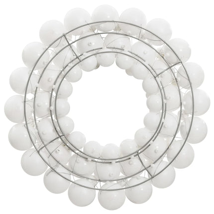 julekrans 45 cm polystyren hvid