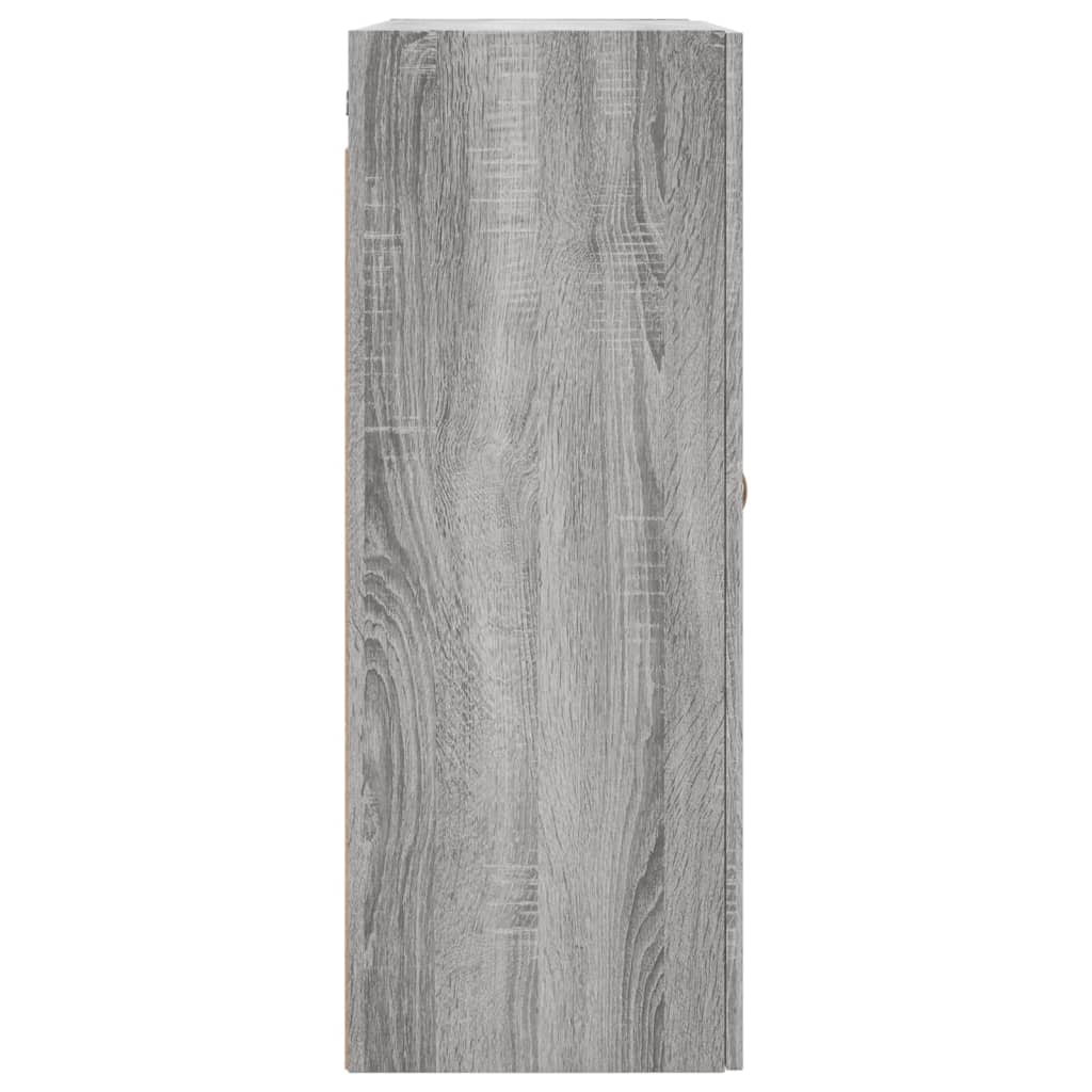 vægskabe 2 stk. 69,5x34x90 cm grå sonoma-eg