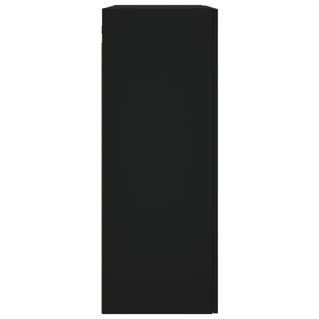 vægskabe 2 stk. 69,5x34x90 cm sort