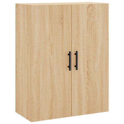 vægskabe 2 stk. 69,5x34x90 cm sonoma-eg