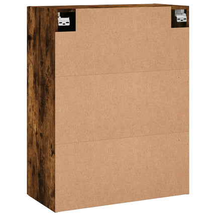 vægskabe 2 stk. 69,5x34x90 cm røget sonoma-eg