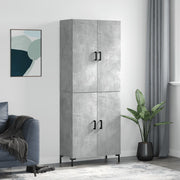 højskab 69,5x34x180 cm konstrueret træ betongrå