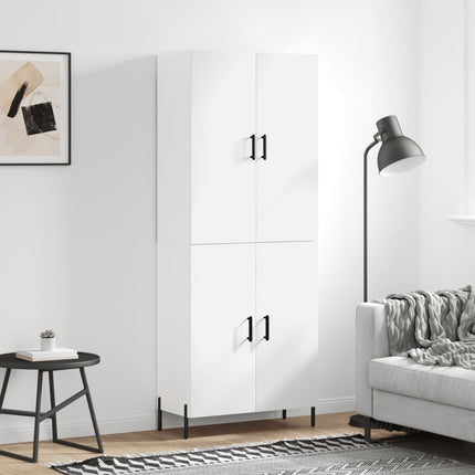 højskab 69,5x34x180 cm konstrueret træ hvid