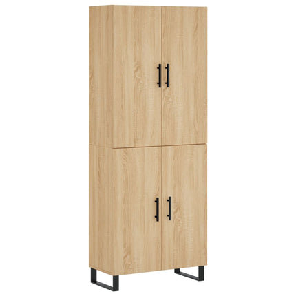 højskab 69,5x34x180 cm konstrueret træ sonoma-eg