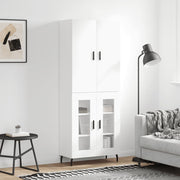 højskab 69,5x34x180 cm konstrueret træ hvid