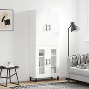 højskab 69,5x34x180 cm konstrueret træ hvid
