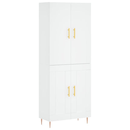 højskab 69,5x34x180 cm konstrueret træ hvid