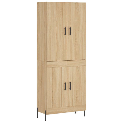 højskab 69,5x34x180 cm konstrueret træ sonoma-eg