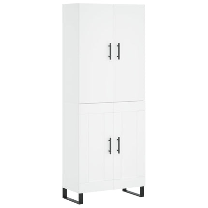 højskab 69,5x34x180 cm konstrueret træ hvid
