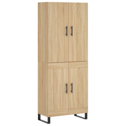 højskab 69,5x34x180 cm konstrueret træ sonoma-eg