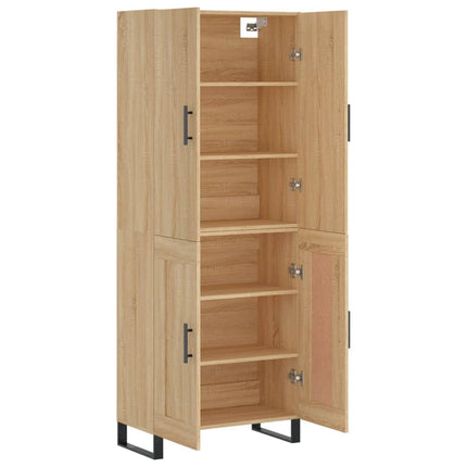 højskab 69,5x34x180 cm konstrueret træ sonoma-eg