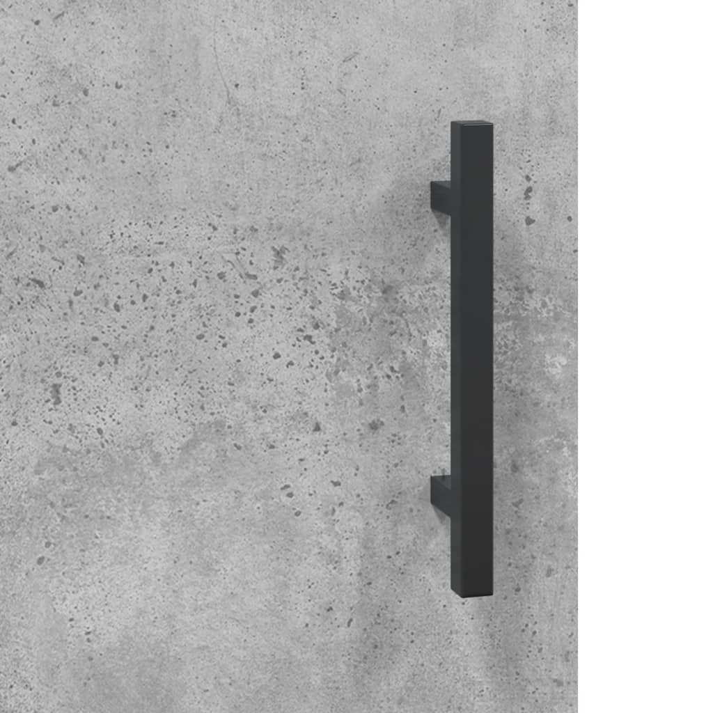højskab 69,5x34x180 cm konstrueret træ betongrå