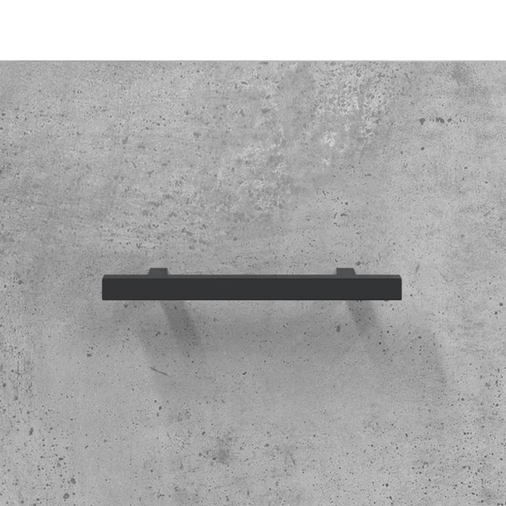 højskab 69,5x34x180 cm konstrueret træ betongrå