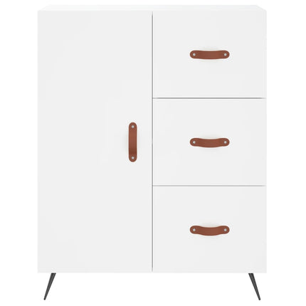 højskab 69,5x34x180 cm konstrueret træ hvid
