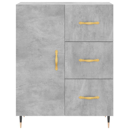 højskab 69,5x34x180 cm konstrueret træ betongrå