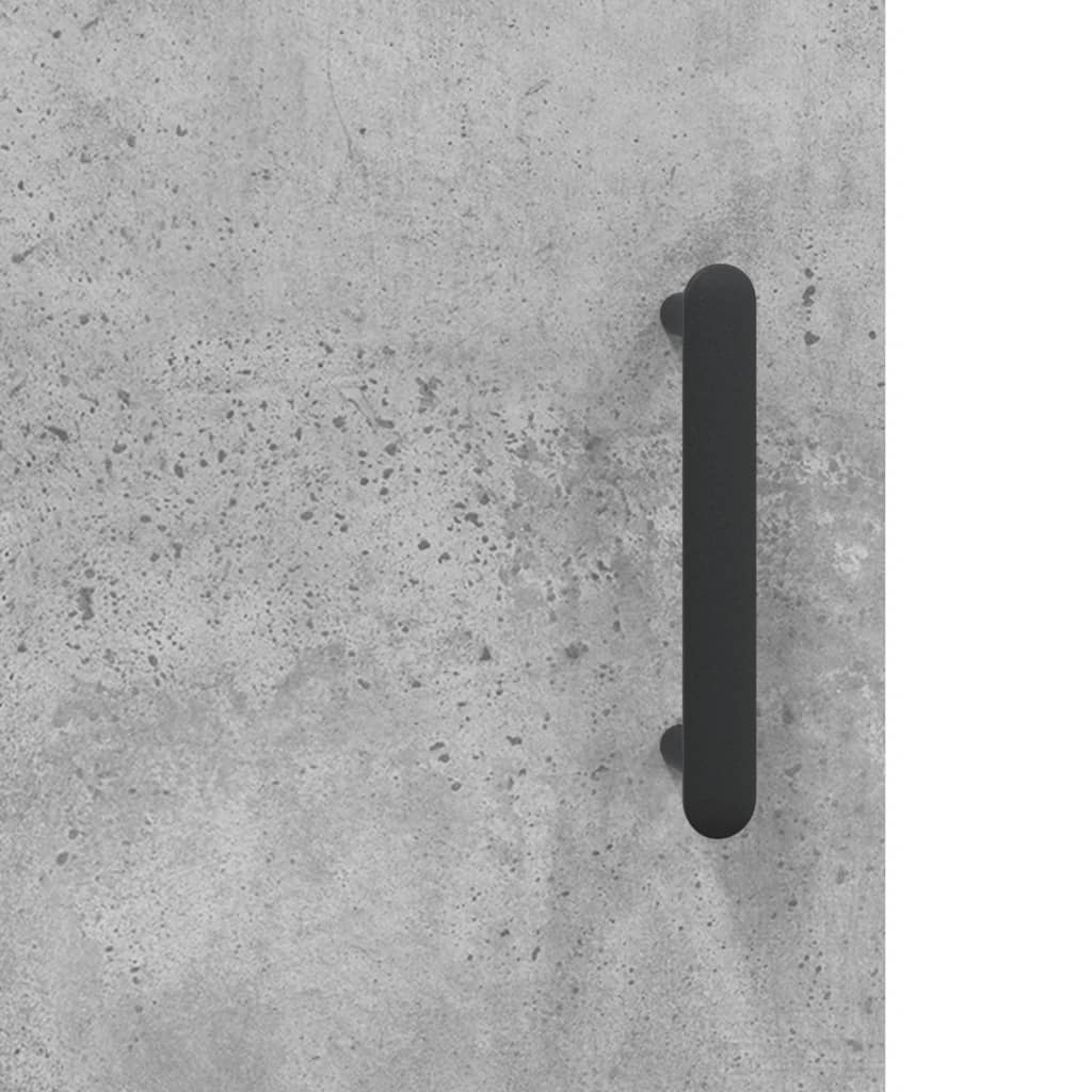 højskab 69,5x34x180 cm konstrueret træ betongrå