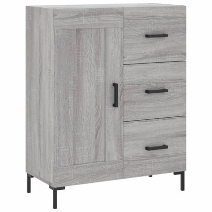 højskab 69,5x34x180 cm konstrueret træ grå sonoma-eg