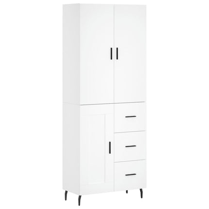 højskab 69,5x34x180 cm konstrueret træ hvid