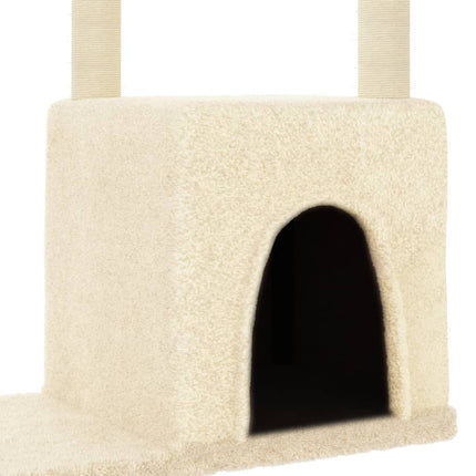kradsetræ med sisalkradsestolper 97,5 cm cremefarvet