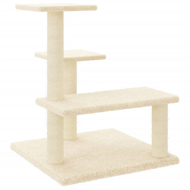 kradsetræ med sisalkradsestolper 61 cm cremefarvet