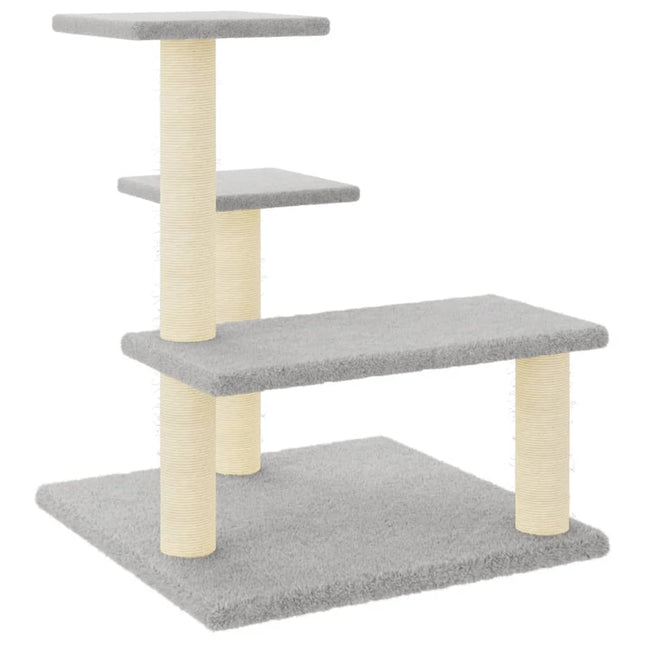 kradsetræ med sisalkradsestolper 61 cm lysegrå