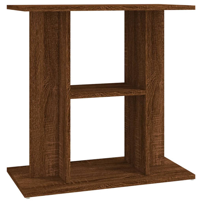 akvariebord 60x30x60 cm konstrueret træ brun egetræsfarve