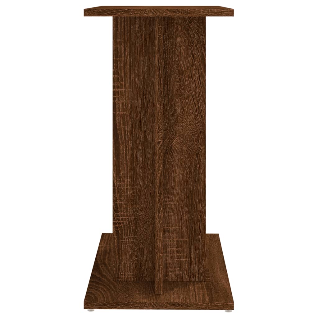 akvariebord 60x30x60 cm konstrueret træ brun egetræsfarve