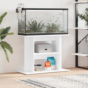 akvariebord 80x35x60 cm konstrueret træ hvid