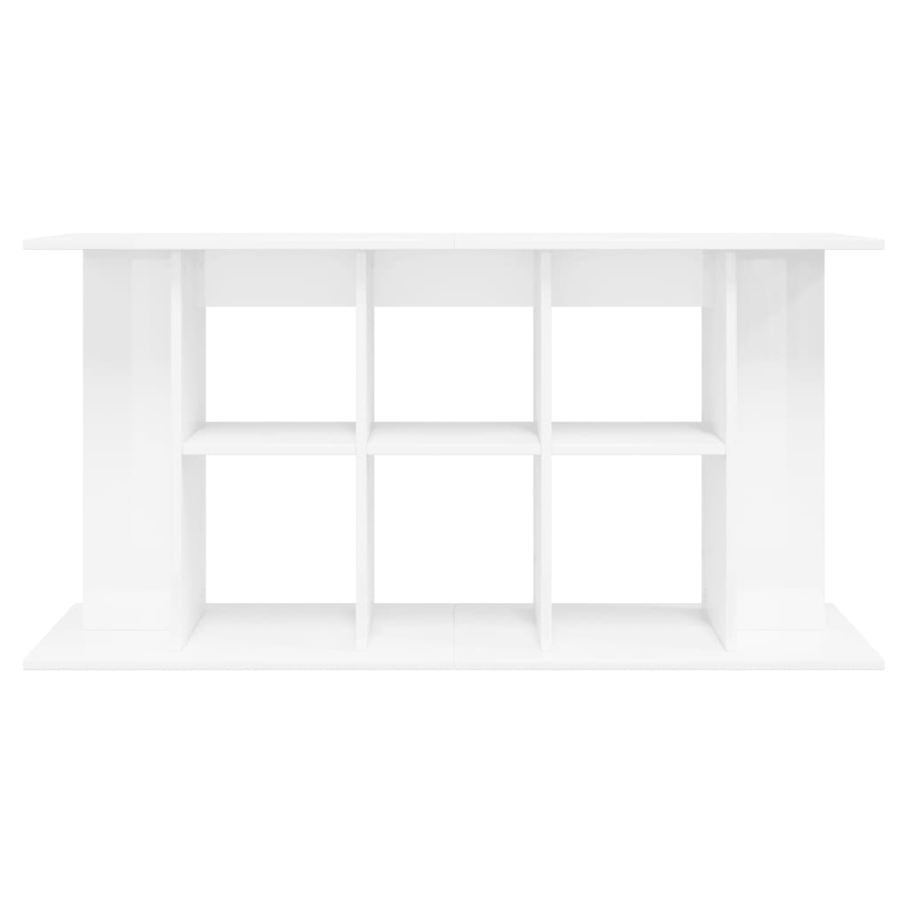 akvariebord 120x40x60 cm konstrueret træ hvid højglans