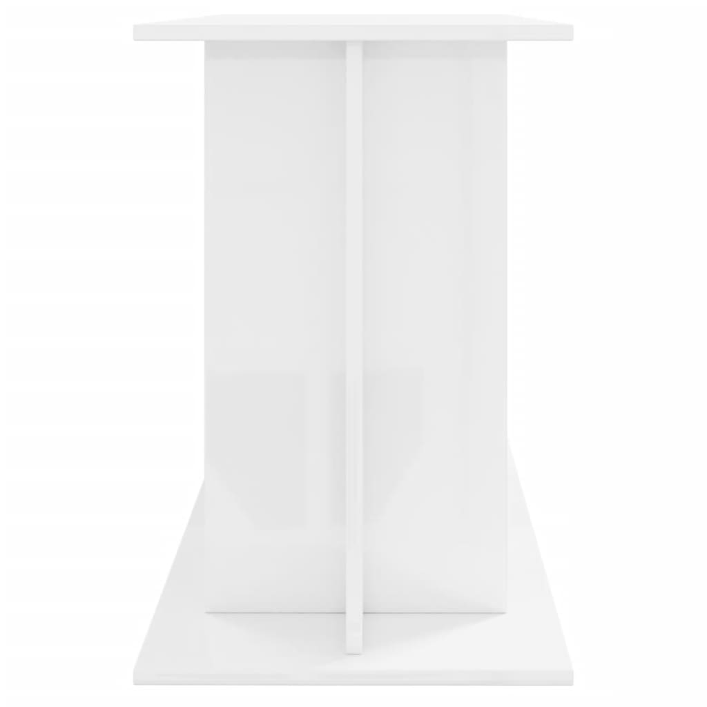 akvariebord 120x40x60 cm konstrueret træ hvid højglans