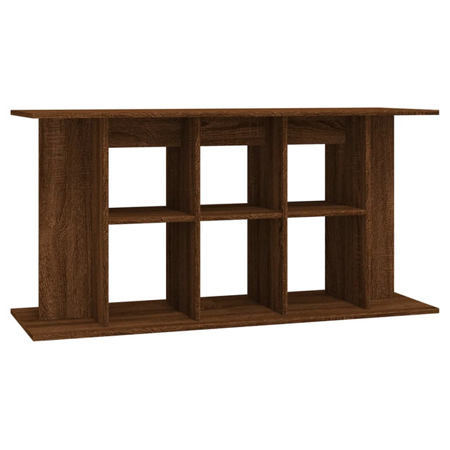 akvariebord 120x40x60 cm konstrueret træ brun egetræsfarve