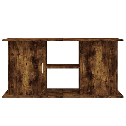 akvariebord 121x41x58 cm konstrueret træ røget egetræsfarve