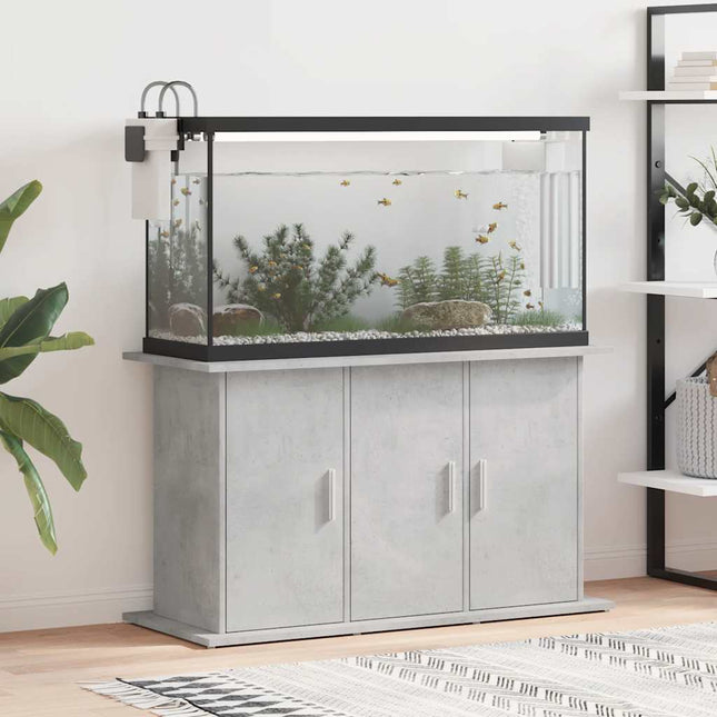 akvariestativ betongrå 101x41x58 cm konstrueret træ