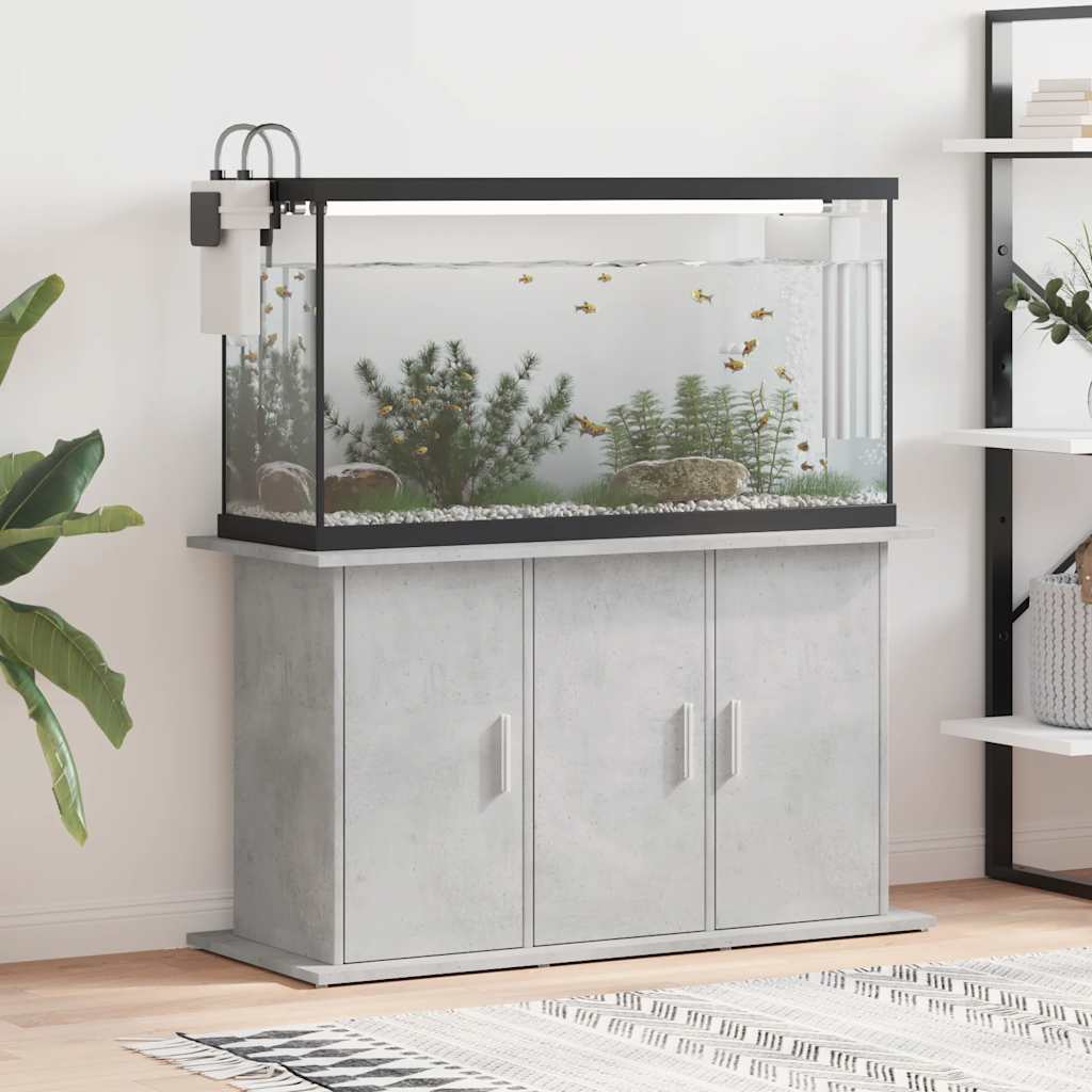 akvariestativ betongrå 101x41x58 cm konstrueret træ billede