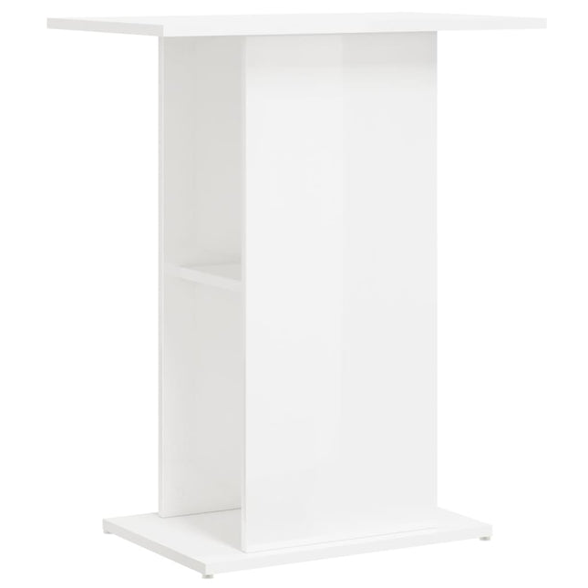 akvariebord 60,5x36x72,5 cm konstrueret træ hvid højglans