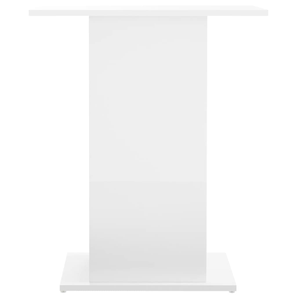 akvariebord 60,5x36x72,5 cm konstrueret træ hvid højglans
