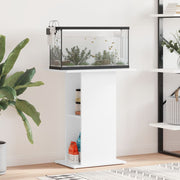 akvariebord 60,5x36x72,5 cm konstrueret træ hvid højglans