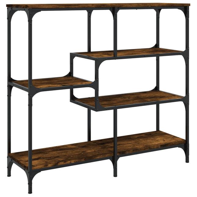 konsolbord 103x32x95 cm konstrueret træ røget egetræsfarve