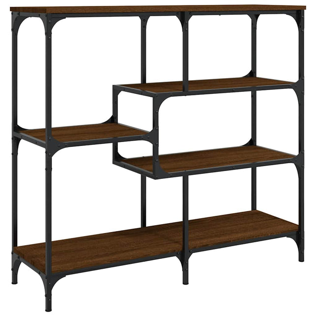 konsolbord 103x32x95 cm konstrueret træ brun egetræsfarve