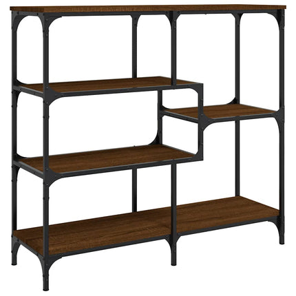 konsolbord 103x32x95 cm konstrueret træ brun egetræsfarve