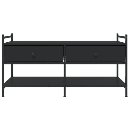 sofabord 99x50x50 cm konstrueret træ sort