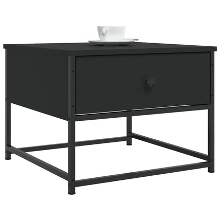 sofabord 51x51x40 cm konstrueret træ sort