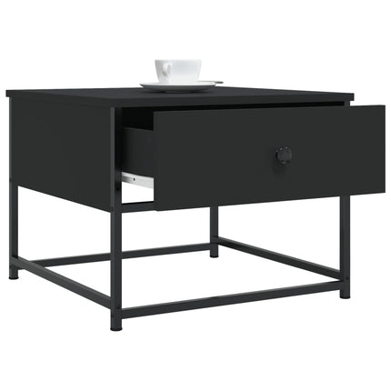 sofabord 51x51x40 cm konstrueret træ sort