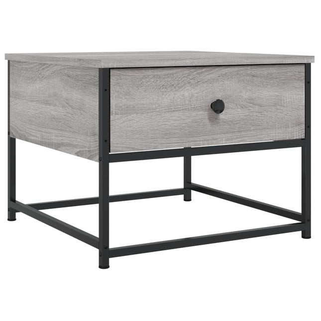 sofabord 51x51x40 cm konstrueret træ grå sonoma-eg