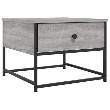 sofabord 51x51x40 cm konstrueret træ grå sonoma-eg