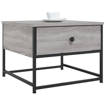 sofabord 51x51x40 cm konstrueret træ grå sonoma-eg