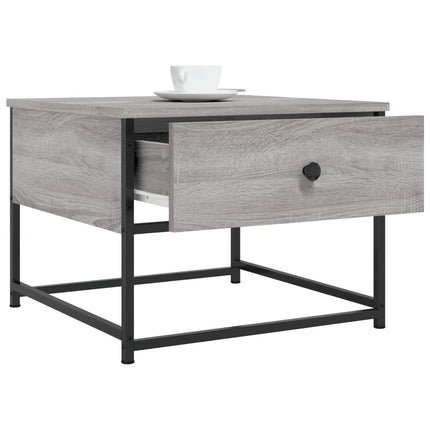 sofabord 51x51x40 cm konstrueret træ grå sonoma-eg
