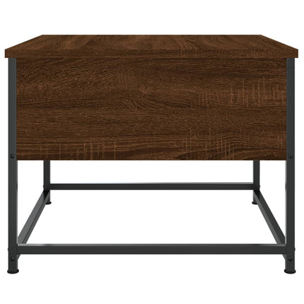 sofabord 51x51x40 cm konstrueret træ brun egetræsfarve