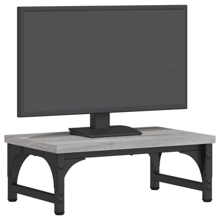 skærmstander 37x23x14 cm konstrueret træ grå sonoma-eg