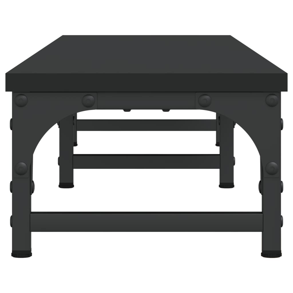 skærmstander 105x23x15,5 cm konstrueret træ sort